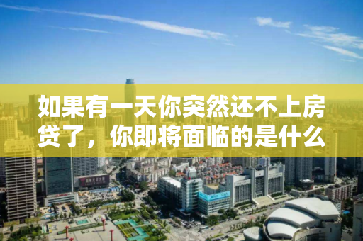 如果有一天你突然还不上房贷了,你即将面临的是什么? 如果有一天你突然还不上房贷了,你即将面临的是什么?