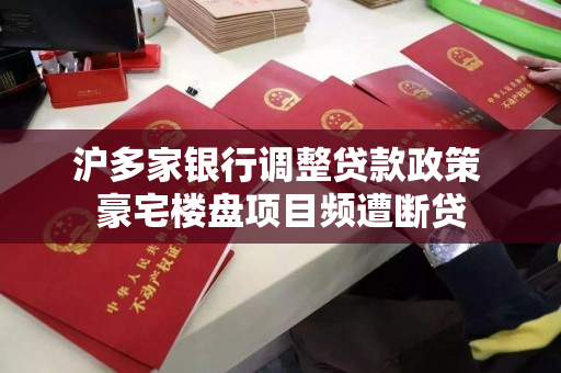 沪多家银行调整贷款政策 豪宅楼盘项目频遭断贷