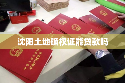 沈阳土地确权证能贷款吗