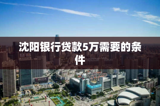 沈阳银行贷款5万需要的条件 沈阳银行贷款5万需要的条件
