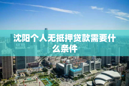 沈阳个人无抵押贷款需要什么条件 沈阳个人无抵押贷款需要什么条件