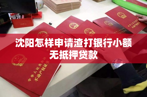 沈阳怎样申请渣打银行小额无抵押贷款