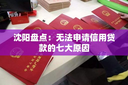 沈阳盘点：无法申请信用贷款的七大原因