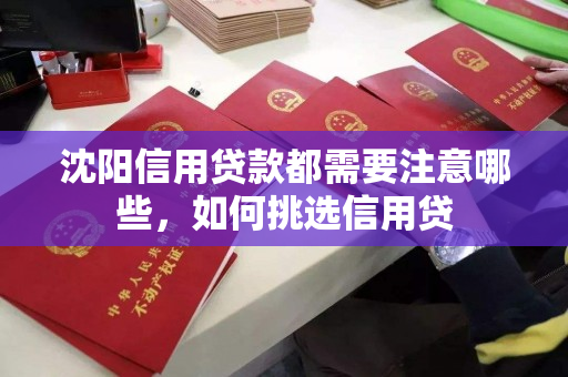 沈阳信用贷款都需要注意哪些，如何挑选信用贷