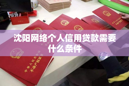 沈阳网络个人信用贷款需要什么条件