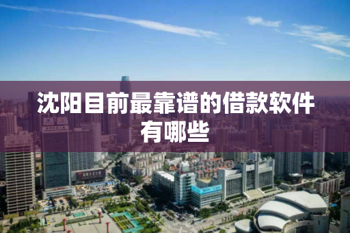 沈阳目前最靠谱的借款软件有哪些