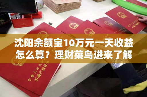 沈阳余额宝10万元一天收益怎么算?理财菜鸟进来了解下吧! 沈阳余额宝10万元一天收益怎么算?理财菜鸟进来了解下吧!