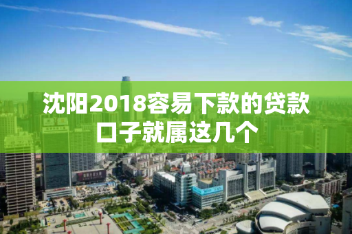 沈阳2018容易下款的贷款口子就属这几个