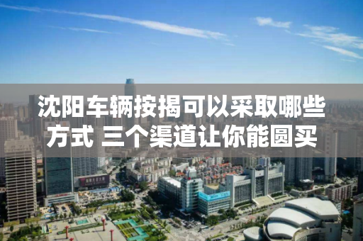 沈阳车辆按揭可以采取哪些方式 三个渠道让你能圆买车梦 沈阳车辆按揭可以采取哪些方式 三个渠道让你能圆买车梦