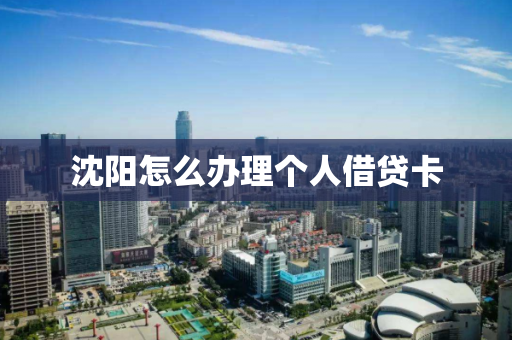 沈阳怎么办理个人借贷卡