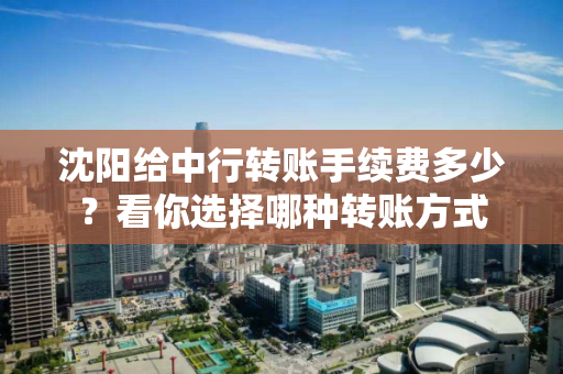 沈阳给中行转账手续费多少?看你选择哪种转账方式 沈阳给中行转账手续费多少?看你选择哪种转账方式