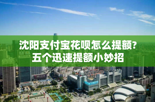 沈阳支付宝花呗怎么提额?五个迅速提额小妙招 沈阳支付宝花呗怎么提额?五个迅速提额小妙招