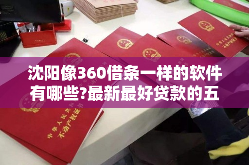 沈阳像360借条一样的软件有哪些?最新最好贷款的五个口子