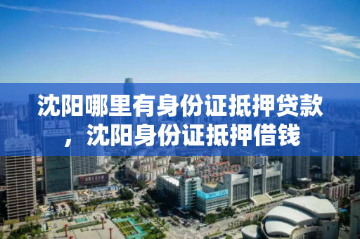 沈阳哪里有身份证抵押贷款，沈阳身份证抵押借钱