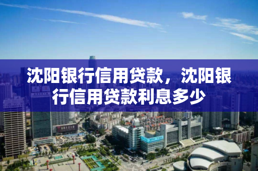 沈阳银行信用贷款，沈阳银行信用贷款利息多少