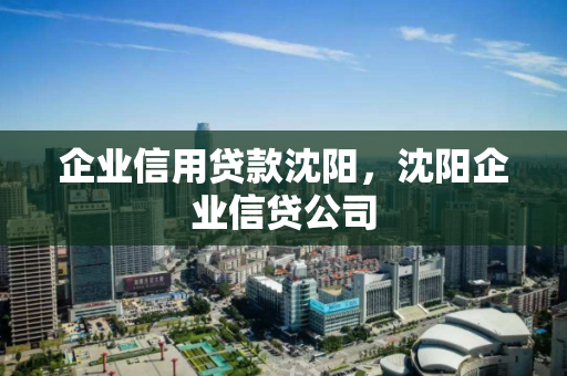 企业信用贷款沈阳，沈阳企业信贷公司
