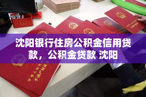 沈阳银行住房公积金信用贷款，公积金贷款 沈阳