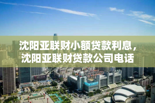 沈阳亚联财小额贷款利息，沈阳亚联财贷款公司电话