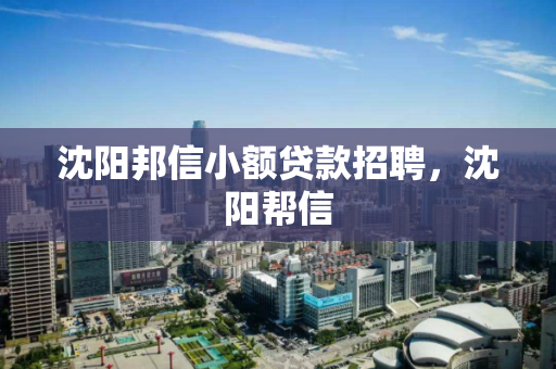 沈阳邦信小额贷款招聘，沈阳帮信