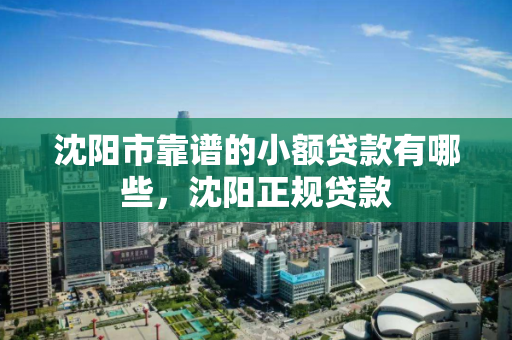 沈阳市靠谱的小额贷款有哪些，沈阳正规贷款