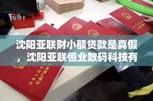 沈阳亚联财小额贷款是真假，沈阳亚联恒业数码科技有限公司