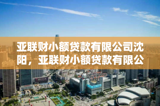 亚联财小额贷款有限公司沈阳，亚联财小额贷款有限公司沈阳地址
