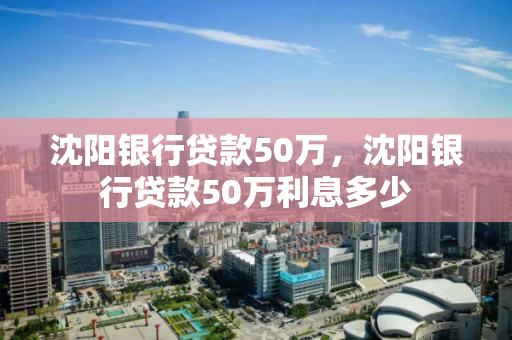 沈阳银行贷款50万，沈阳银行贷款50万利息多少