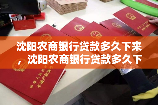 沈阳农商银行贷款多久下来，沈阳农商银行贷款多久下来啊