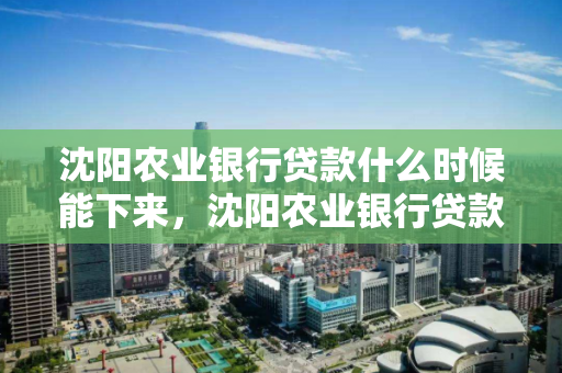 沈阳农业银行贷款什么时候能下来，沈阳农业银行贷款什么时候能下来钱