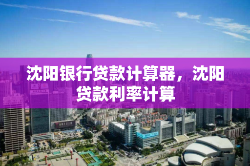 沈阳银行贷款计算器，沈阳贷款利率计算