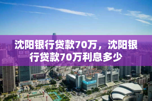 沈阳银行贷款70万，沈阳银行贷款70万利息多少