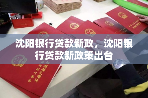 沈阳银行贷款新政,沈阳银行贷款新政策出台 沈阳银行贷款新政,沈阳银行贷款新政策出台