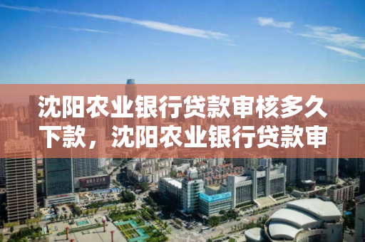 沈阳农业银行贷款审核多久下款，沈阳农业银行贷款审核多久下款到账