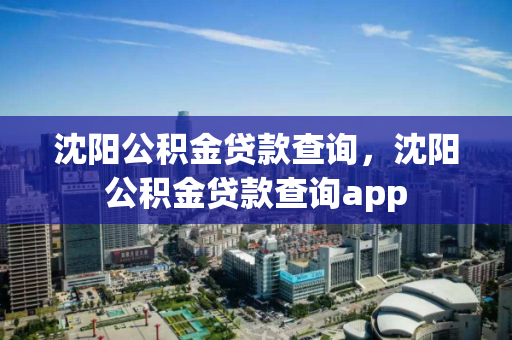 沈阳公积金贷款查询，沈阳公积金贷款查询app
