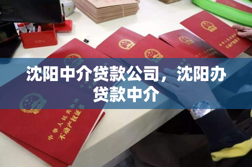 沈阳中介贷款公司，沈阳办贷款中介