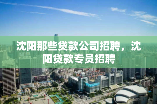 沈阳那些贷款公司招聘，沈阳贷款专员招聘