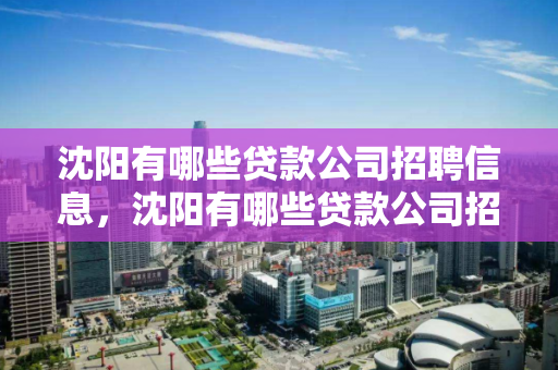 沈阳有哪些贷款公司招聘信息,沈阳有哪些贷款公司招聘信息网 沈阳有哪些贷款公司招聘信息,沈阳有哪些贷款公司招聘信息网