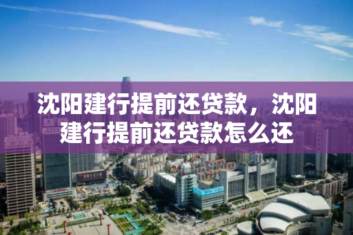 沈阳建行提前还贷款，沈阳建行提前还贷款怎么还