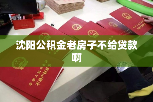 沈阳公积金老房子不给贷款啊