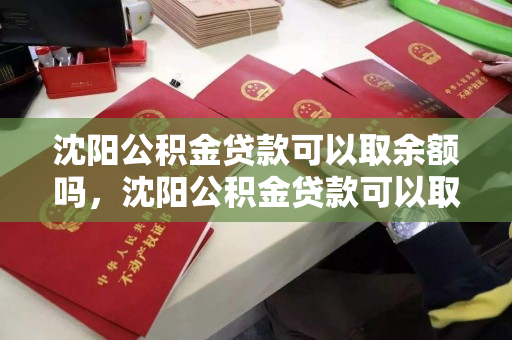 沈阳公积金贷款可以取余额吗，沈阳公积金贷款可以取余额吗现在