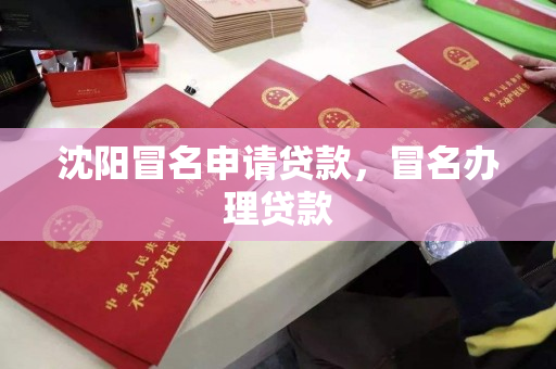 沈阳冒名申请贷款，冒名办理贷款