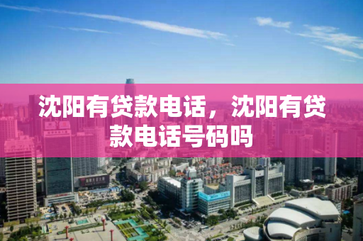 沈阳有贷款电话，沈阳有贷款电话号码吗