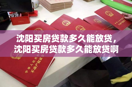 沈阳买房贷款多久能放贷，沈阳买房贷款多久能放贷啊，沈阳购房贷款放贷时间解析