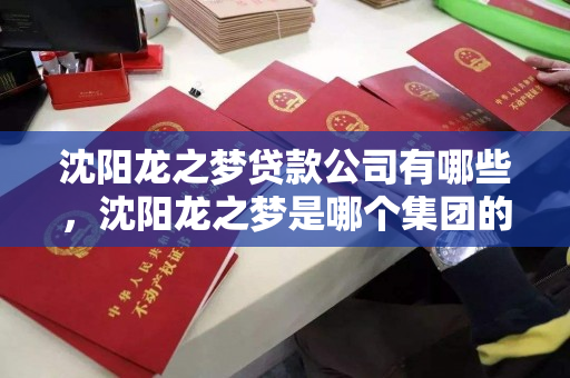 沈阳龙之梦贷款公司有哪些,沈阳龙之梦是哪个集团的,沈阳龙之梦贷款公司概览及集团背景 沈阳龙之梦贷款公司有哪些,沈阳龙之梦是哪个集团的,沈阳龙之梦贷款公司概览及集团背景