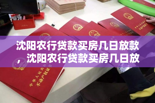 沈阳农行贷款买房几日放款,沈阳农行贷款买房几日放款成功,沈阳农行房贷放款时间解析 沈阳农行贷款买房几日放款,沈阳农行贷款买房几日放款成功,沈阳农行房贷放款时间解析