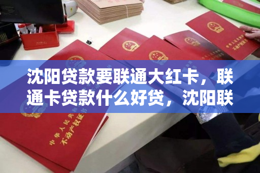沈阳贷款要联通大红卡，联通卡贷款什么好贷，沈阳联通大红卡贷款指南，选择最佳贷款方案