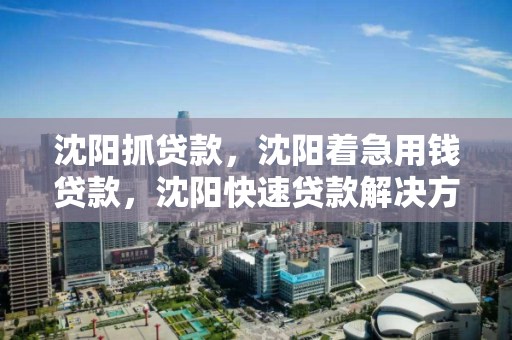 沈阳抓贷款，沈阳着急用钱贷款，沈阳快速贷款解决方案，紧急资金需求的便捷途径